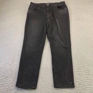 Ted Baker Jeans Mens 34x30 Black Denim 5-Pocket Stretch Straight Cotton Blend